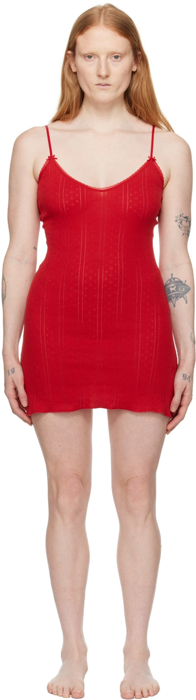 Cou Cou Ssense Exclusive Red 'the Cami' Minidress