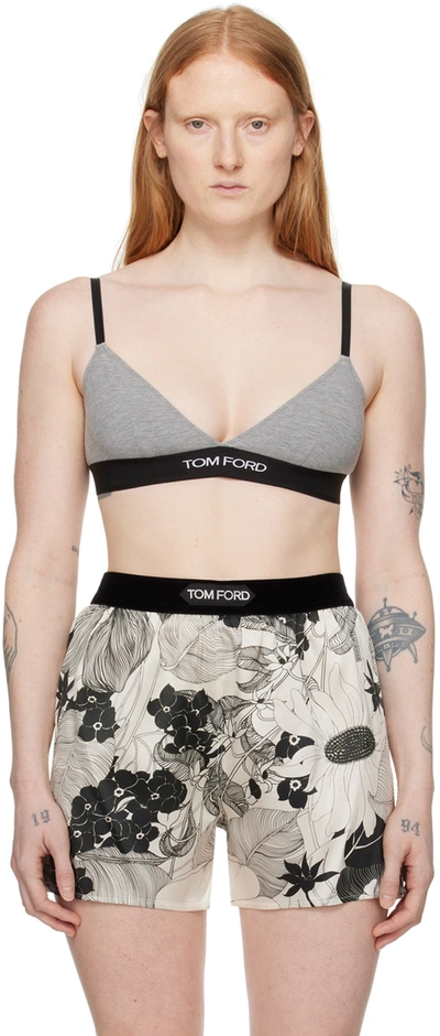 Tom Ford Grey Signature Bra In Ig164 Grey