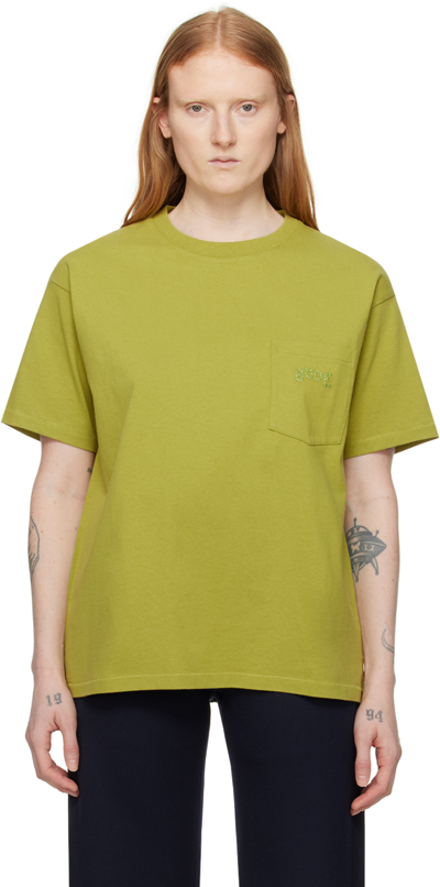 Bode Green '' Embroidered T-shirt In Green Green