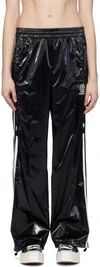 DOUBLET BLACK EMBROIDERED TRACK PANTS