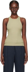 Rag & Bone Khaki 'the Essential Rib' Tank Top In Sage