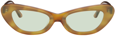 Bonnie Clyde Brown Hiro Sunglasses In Tortoise/green