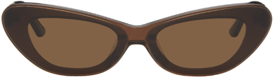 Bonnie Clyde Brown Hiro Sunglasses In Brown/brown