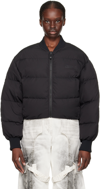ACNE STUDIOS BLACK QUILTED DOWN BOMBER JACKET