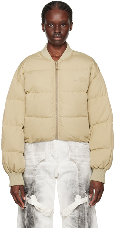 Acne Studios Green Quilted Down Bomber Jacket In Bcg Pistachio Green