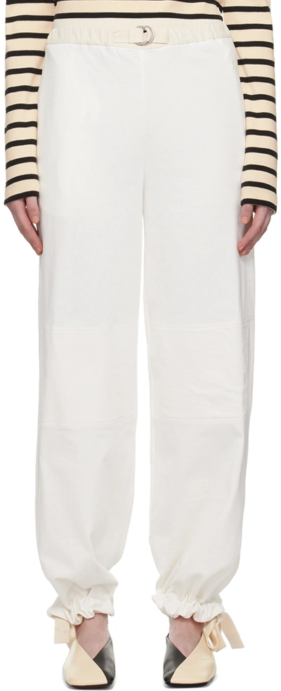 Jil Sander White Belted Trousers