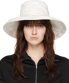 JIL SANDER WHITE BUCKET BEACH HAT