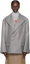 ACNE STUDIOS GRAY RELAXED-FIT BLAZER