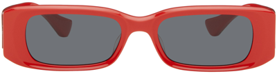 Bonnie Clyde Red Double Slap Sunglasses In Red/black