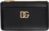 Dolce & Gabbana Black 'dg' Logo Card Holder In 80999 Nero