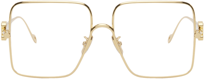 Loewe Gold Square Glasses In 030 Shiny Endura Gol