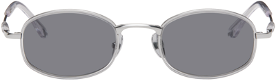 Bonnie Clyde Silver Bicycle Sunglasses In Clear/black