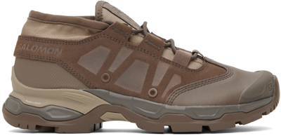 Salomon Brown & Taupe Jungle Ultra Low Advanced Sneakers In Falcon/vintage Khaki