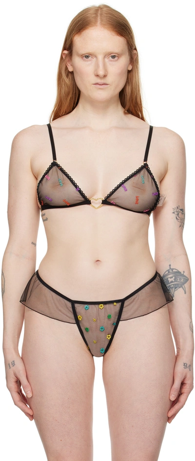 Le Petit Trou Black Love Triangle Bra