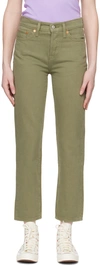 LEVI'S KHAKI WEDGIE STRAIGHT JEANS