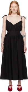 Le Petit Trou Black Sarah Maxi Dress In Black