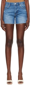 Frame Le Super High Waist Shorts In Mariner