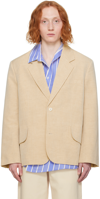 Jacquemus Beige Les Sculptures 'la Veste Titolo' Blazer In Beige