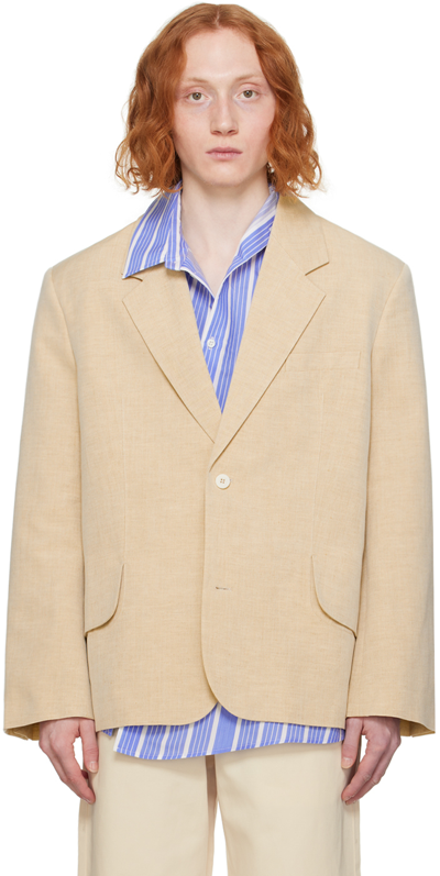 Jacquemus Beige Les Sculptures 'la Veste Titolo' Blazer