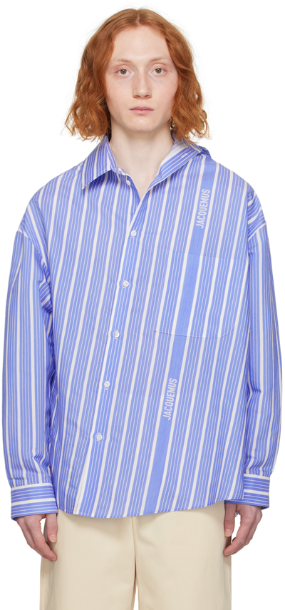 Jacquemus La Chemise Cuadro Silk Blend Shirt In Mixed Colours