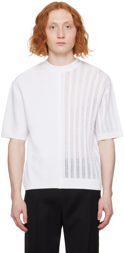 JACQUEMUS WHITE LES SCULPTURES 'LE HAUT JUEGO' T-SHIRT