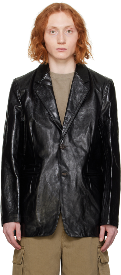 Our Legacy Black Opening Leather Jacket