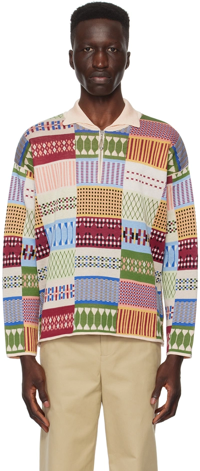 Bode Polo Sweater In Multicolor