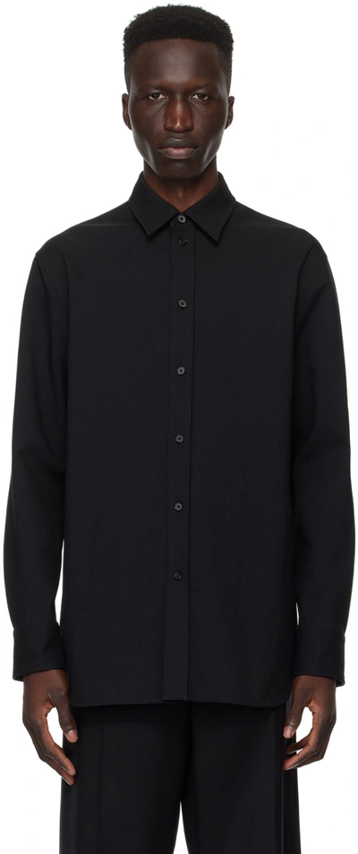 Jil Sander Black Button Shirt In 001 Black