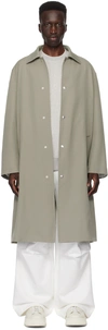 JIL SANDER GREEN PRESS-STUD COAT