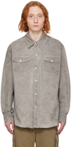 OUR LEGACY GRAY FRONTIER DENIM SHIRT