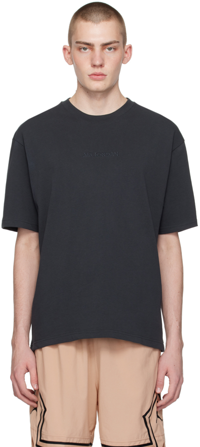 Nike Black Wordmark T-shirt In Off Noir