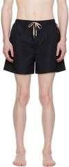 JACQUEMUS BLACK LE RAPHIA 'LE MAILLOT PRAIA' SWIM SHORTS