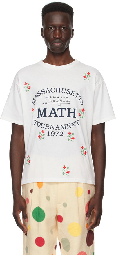 Bode Tournament Cotton Jersey T-shirt In Cream