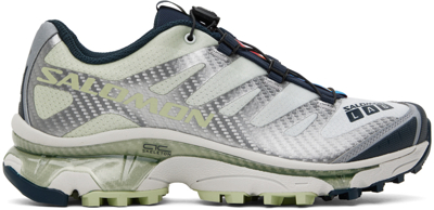 Salomon Xt-4 Og Sneakers Carbon / Celadon Green In Grey