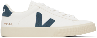 Veja White & Blue Campo Leather Sneakers In Extra-wht_california