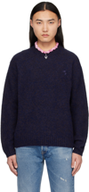 ACNE STUDIOS NAVY EMBROIDERED SWEATER
