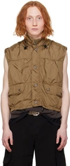 Our Legacy Taupe Exhale Vest In Cavalry Olive Aero N