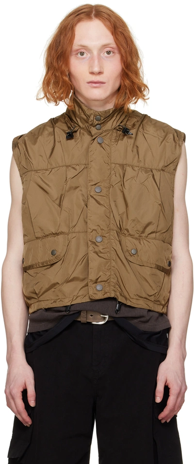 Our Legacy Taupe Exhale Vest In Cavalry Olive Aero N