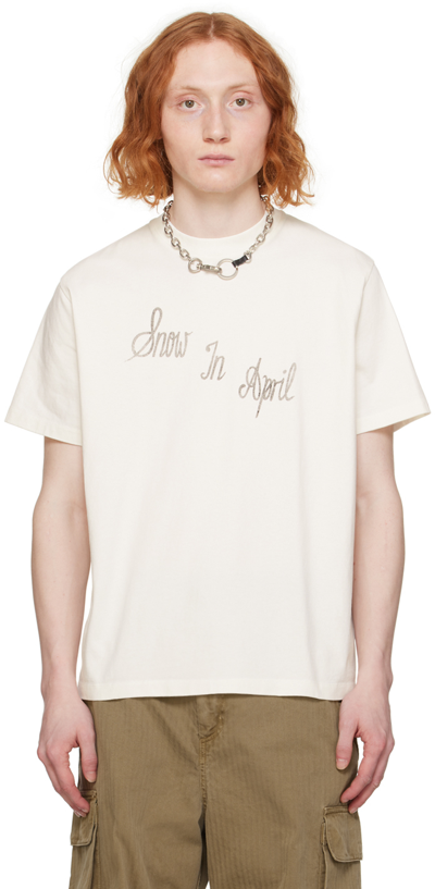 Our Legacy Off-white Box T-shirt In Ronja Print White