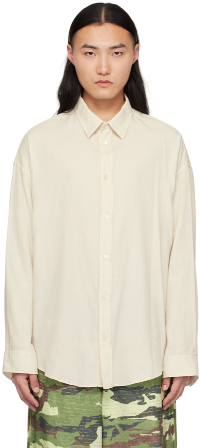 Acne Studios Off-white Button-up Shirt In Aeg Off White