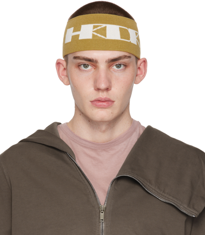 Rick Owens Drkshdw Drkshdw By Rick Owens Man Hair Accessory Marigold Size - Cotton In 4211 Mustard/milk/mi
