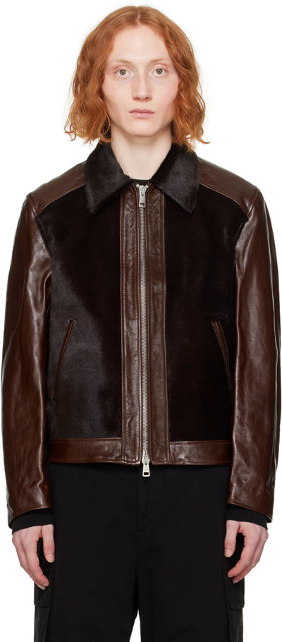 Our Legacy Brown Andalou Leather Jacket