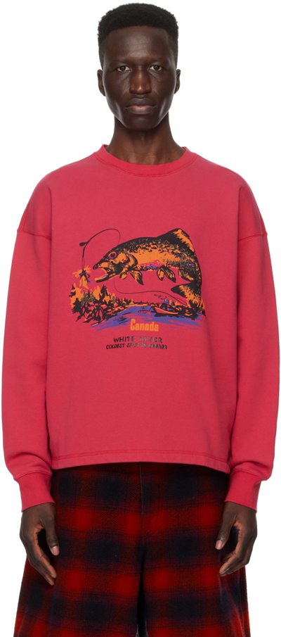 Bode Red 'white River' Sweatshirt