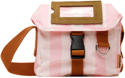 Acne Studios Pink & Off-white Mini Canvas Bag In Cjk Pink/off White
