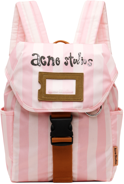 Acne Studios Pink & White Nackpack Backpack In Cjk Pink/off White