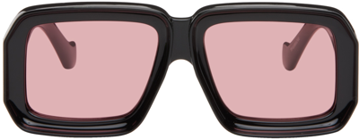 Loewe Black Paula's Ibiza Dive In Mask Sunglasses In Shiny Black /violet