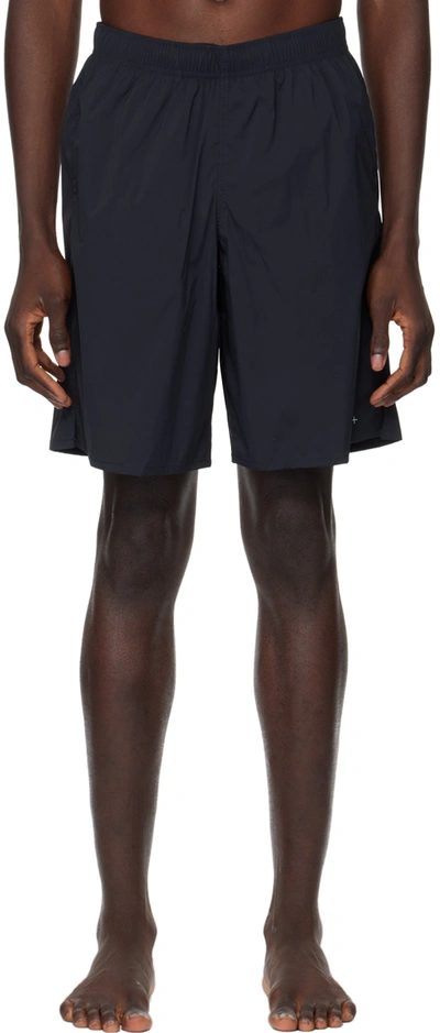 Jil Sander Navy Printed Swim Shorts In 405 Deft Blue