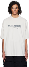VETEMENTS GRAY 'LIMITED EDITION' T-SHIRT