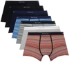 Paul Smith Seven-pack Multicolor 'signature Stripe' And Plain Boxers In 1a Multicolour