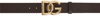 Dolce & Gabbana Black Belt With Buckle Closure And Interwoven Design In Leather Man In Moro/oro